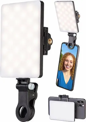 Image de Lampe à selfie rechargeable pour smartphone 60 LED à intensité variable CCT