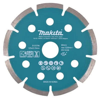 MAKITA Diamant-Trennscheibe Segment 125x22,23mm für Beton, Granit, Marmor