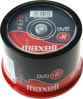 Produktbild von Maxell DVD-R Rohlinge 4.7GB 16x 50er Spindel