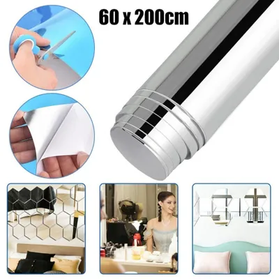 Produktbild von Selbstklebender Fliesenspiegel 60 * 200 cm selbstklebende flexible Spiegelfolie, hochauflösender Acrylspiegel Für Badezimmer Und Schlafzimmer