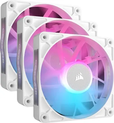 Produktbild von iCUE LINK RX120 RGB Triple (weiß, 3er Pack, inkl. Hub, 120 mm)
