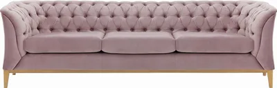 Produktbild von SLF24 - Dreisitzer-Sofa Chesterfield Modern Wood - helllila - Velluto 14