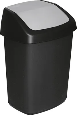 Produktbild von Curver Swing-Top, 10 l, Rechteckig, Kunststoff, Schwarz, Grau, Kunststoff, 246 mm