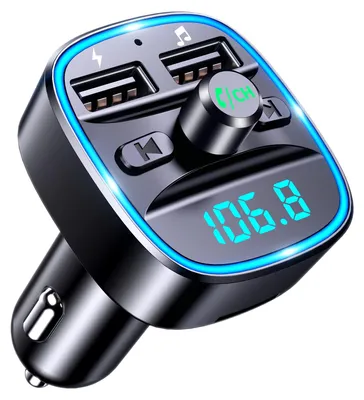 Bluetooth FM-Zender, Autoadapter, 2 USB-Ports, Freisprecheinrichtung