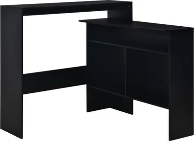 Obrázok produktu pre vidaXL Barový stôl s 2 doskami čierny 130x40x120 cm