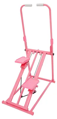 Image de Steppeur pliable pour escaliers - Appareil d'entraînement vertical pour la maison - Entraînement cardio et musculaire des jambes - Inclinaison réglable sur 3 niveaux - Capacité de charge de 100 kg - Rose
