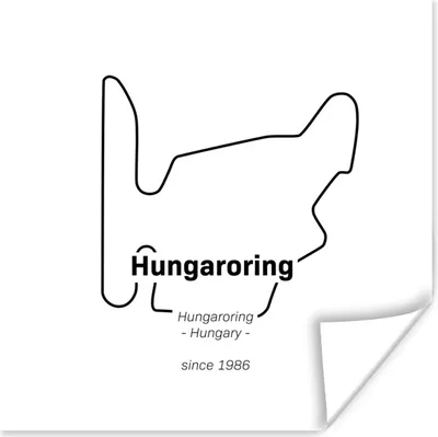 Produktbild von MuchoWow® Poster Formel 1 - Ungarn - Rennstrecke 100x100 cm - Babyzimmer