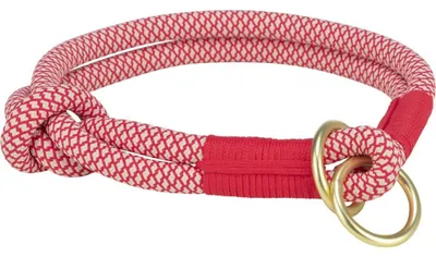 Produktbild von TRIXIE Soft Rope Zug-Stopp-Halsband - rot/creme - 50 cm/ø 13 mm