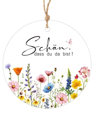 Produktbild von Geschenkanhänger rund Geschenketiketten Papieranhänger - 5,5 cm - 50 Stück - Weiß - Mit Jute-Schnur für Geschenke und Feiern