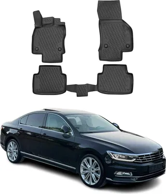 Produktbild von OMAC  Fußmatten für VW Passat B8 2014-2023 Passform Hoher Rand Gummimatten Schwarz