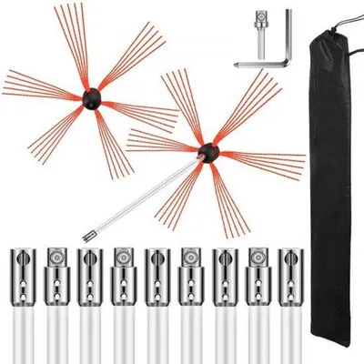 Immagine prodotto di Set di scope per camino 10 m in nylon nero