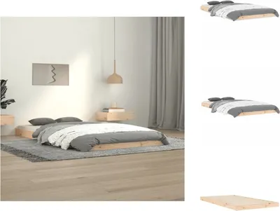 Produktbild von vidaXL Massivholzbett 100x200 cm Kiefer -  Betten & Bettgestelle