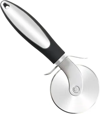 Imagen del producto de Cortador de pizza de acero inoxidable, con mango ergonómico, protector para los dedos, apto para lavavajillas, ideal para pizza y tartas