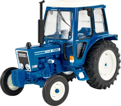 A blue Ford 6600 tractor model.