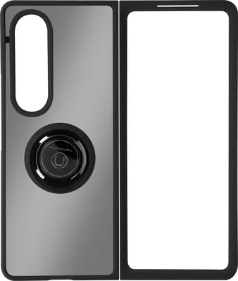 Produktbild von Avizar, Hybrid-Handyhülle mit Ring-Halterung für Samsung Galaxy Z Fold4, Schwarz