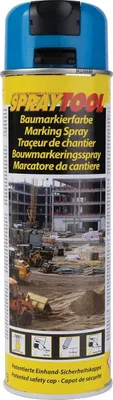 Image de Traceur Bleu Fluo Peinture De Marquage Temporaire Haute Visibilité. - Motip