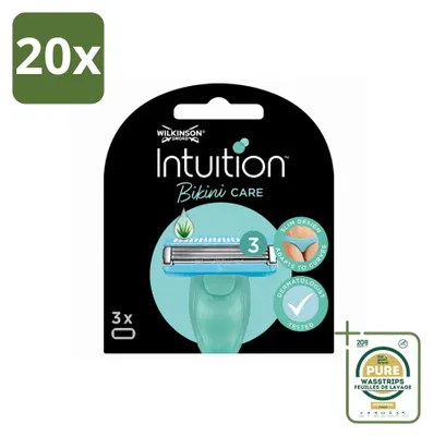 Imagen del producto de 20 cuchillas de repuesto para depiladora bikini Wilkinson Intuition, pack ahorro - 20 unidades
