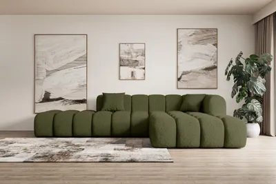Produktbild von ALTDECOR Ecksofa in L-Form OLEA-L2 - 289x176x71 cm Grün - Corner Sofa Bett Eckcouch Couch Wohnlandschaft Cauchsofa