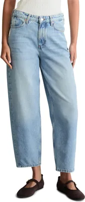 Productafbeelding van Marc O'Polo Denim dames jeans, model Barrel Leg, relaxed fit, zwart (lichtblauw)