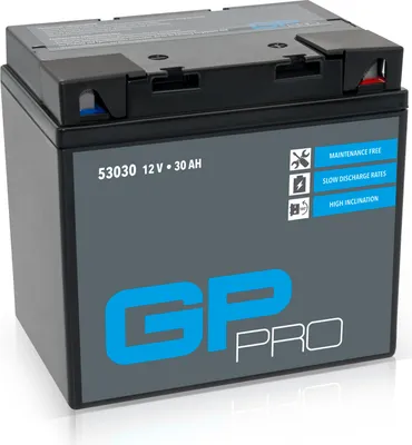 Produktbild von GP-PRO Gel-Batterie 12V 30Ah 53030 Motorradbatterie, wartungsfrei versiegelt vorgeladen ähnlich Y60-N30L-A / SLA53030 / C60-N30-A / C60-N30L-A auch für Quad, Rasentraktor uvm.