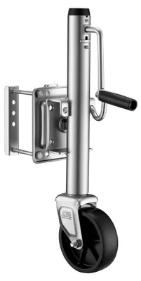 Immagine prodotto di Ruota di appoggio per rimorchi Wiltec fino a 450 kg con altezza di sollevamento di 254 mm, supporto per rimorchio in acciaio zincato