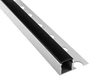 Produktbild von T77 LED Alu Fliesenprofil 12mm silber 2m schwarz