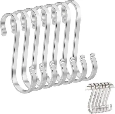 Produktbild von Famanu S-Haken 20 Stück - Edelstahl, S-förmig, flach