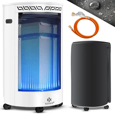 Produktbild von KESSER® Gasheizer Keramik 4200 Watt Gas Heizstrahler inkl. Gasdruckregler Gasschlauch - Gasheizofen inkl. Schutzhülle Gasheizgerät, Infrarot Keramikbrenner, Butan- oder Propangasflaschen bis 15 kg