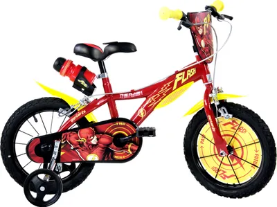 Immagine prodotto di Dino biciclette per bambini ragazzi Flash 16 pollici 27 cm ragazzi cerchio freno rosso / giallo