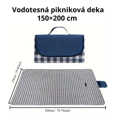 Obrázok produktu pre Vodotesná pikniková deka 150×200 cm – Plážová podložka & outdoor deka, odpudzujúca piesok & skladacia – Ľahko prenosná, pre kempovanie, cestovanie