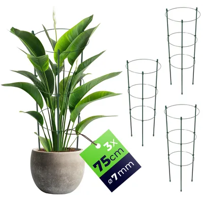 Zdjęcie produktu dla Metalowy wspornik do roślin KADAX, 75 cm, 3 sztuki