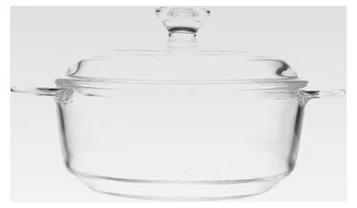 Produktbild von Hitzebeständiger Glas-Stocktopf mit Deckel und Doppelgriffen, ofenfest und widerstandsfähig, vielseitiges Küchengeschirr für Suppen, Nudeln und Babynahrung
