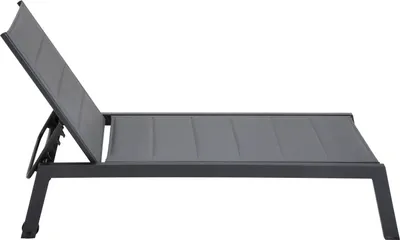 Produktbild von Sonnenliege BARBADOS aus grauem Textilene - Aluminium anthrazitgrau