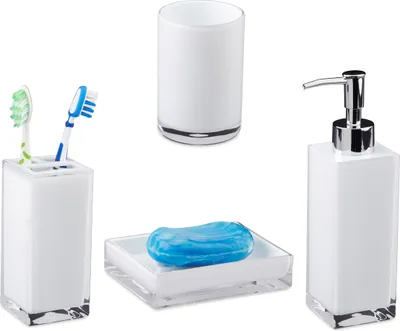 Obrázek produktu pro relaxdays 10022586_49 relaxdays Badaccessoires-Set   weiß