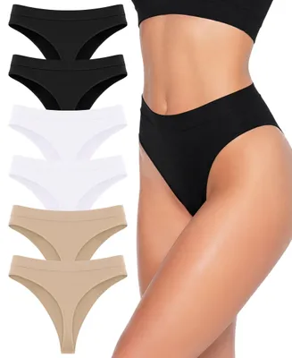 Produktbild von Damenslips – hohe Taille – atmungsaktiv und nahtlos – 6er-Pack