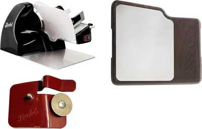 Produktbild von Berkel - Home Line 250 Schwarz + Zubehörspitzer für Home Line + Schneidebrett Edelstahl