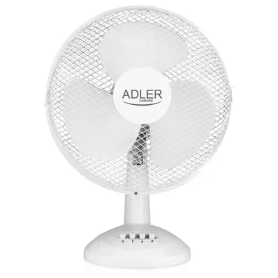 Immagine prodotto di Ventilatore da tavolo Adler AD 7303, velocità 3, 80 W, oscillazione, diametro 30 cm, bianco