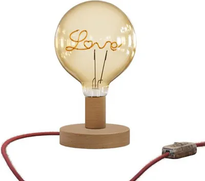 Immagine prodotto di Lampada da tavolo Posaluce Love in legno