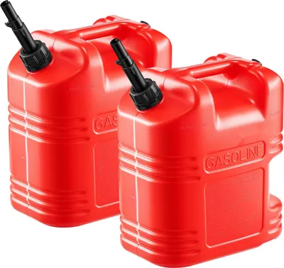 Produktbild von Benzin-/Kraftstoffkanister - 2er-Pack 2x 19 L - Mit Ausgießer - Klare Füllstandsskala - Max. Durchfluss 15 L/min - Für Auto, Motorrad, ATV, UTV - Rot