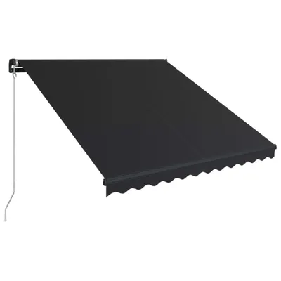 Zdjęcie produktu dla vidaXL Wysuwana markiza obsługiwana ręcznie 350 x 250 cm antracytowa