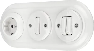 Produktbild von Unterputz Porzellan Retro Schalterserie I PR1SET312W I PR1 weiß