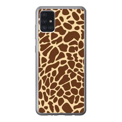 Produktbild von MuchoWow® Handyhülle Schutzhülle Hülle für Samsung Galaxy A52 5G Tiermotiv - Giraffe - Braun Silikon Softcase Handy Hülle - Umschlag