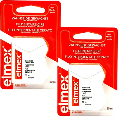 Produktbild von 2x Elmex Zahnseide gewachst a 50m
