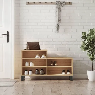 Produktbild von Schuhschrank aus Holzwerkstoff in Sonoma-Eiche, 102 x 36 x 60 cm