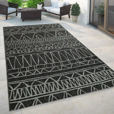 Produktbild von In- & Outdoor Teppich Flachgewebe Palmen Boho Sisaloptik robust Balkon & Garten Grösse 60x100 cm