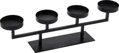Obrázok produktu pre Čierny adventný svietnik na 4 sviečky - cca 48 cm - stojan na sviečky