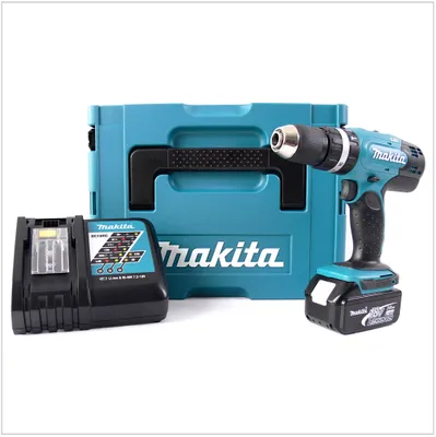 Produktbild von Makita DHP 453 RF1J Akku Schlagbohrschrauber 18V 42Nm im MAKPAC + 3,0 Ah Akku + Ladegerät