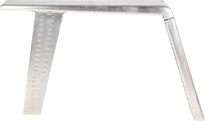 Produktbild von vidaXL Schreibtisch Flugzeugflügel-Optik Silbern 112x50x76 cm Metall