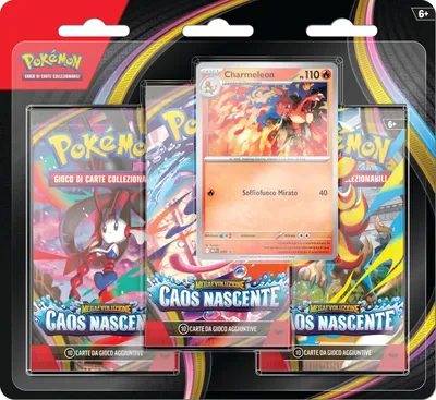 Productafbeelding van Pokémon: Verpakking met DRIE boosterpakketten van de Mega Evolutie - Chaos Nascente-serie
