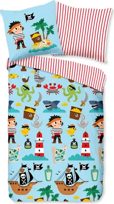 Produktbild von Duvet cover Good Morning 135x200 + 1* 80x80 cm - pirate/sea theme